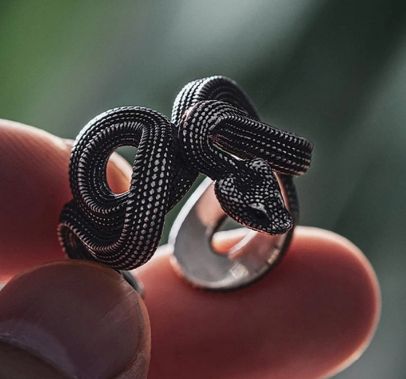 Srebrny pierścionek Wąż 🐍 Opium