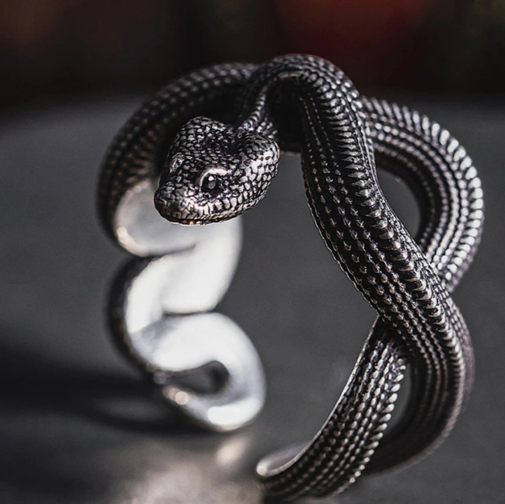 Srebrny pierścionek Wąż 🐍 Opium